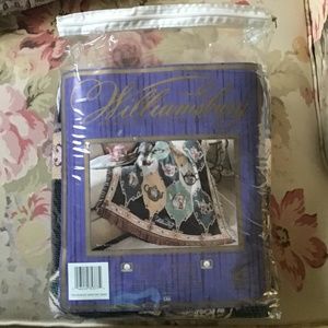 Vintage Williamsburg Goodwin Weavers Tapestry Throw Teapots